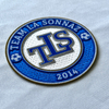 3D Blue and White Flock and Tatami Fabric Patches Sports Patches Iron On Sew On Patches for Garments Sportswear Uniforms