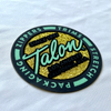 3D Circular Shiny Gold Flock And Tatami Fabric Badges for Garments Sportswear Teamwear