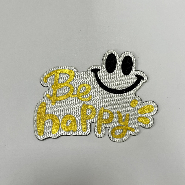 Sparkling Effect Smiling Face Laser Metal Letter Fabric Fridge Magnets for Metal Notice Boards