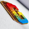 Rainbow Gradient Letters Embroidery Patch for Trendy Clothing