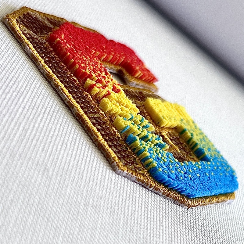 Rainbow Gradient Letters Embroidery Patch for Trendy Clothing