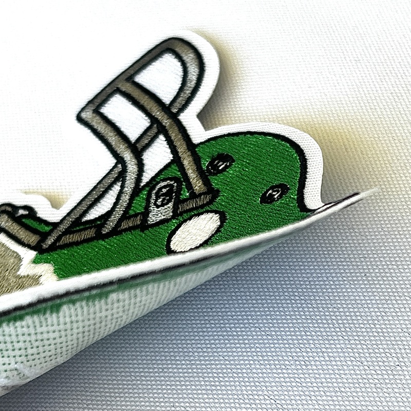 Green Pattern Design Embroidery Patch for Baseball Cap Logo