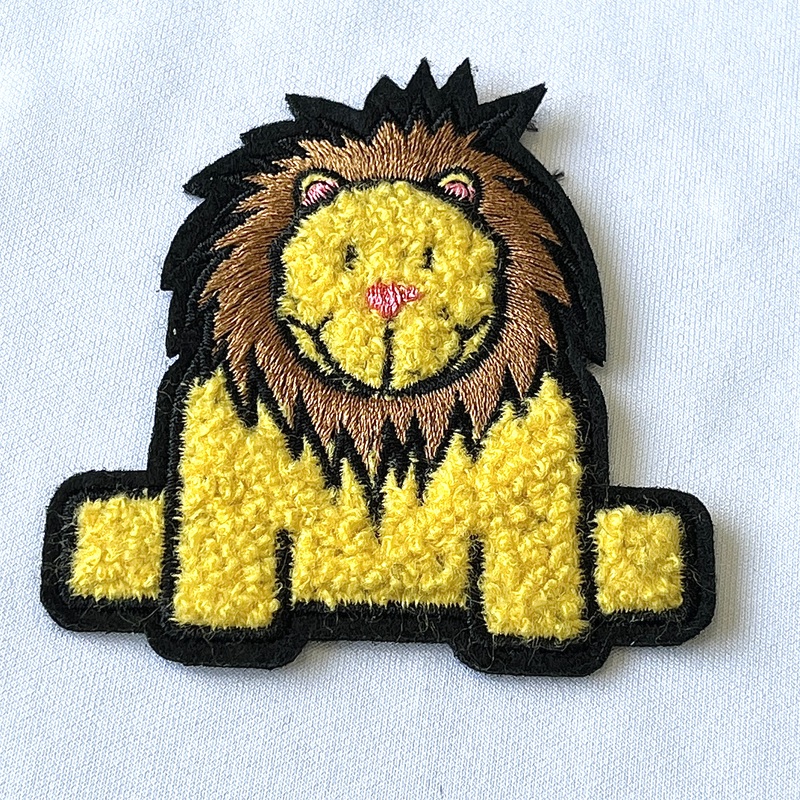 Colorful Lion Cartoon Pattern Embroidery Patch for Children's Hat Decoration