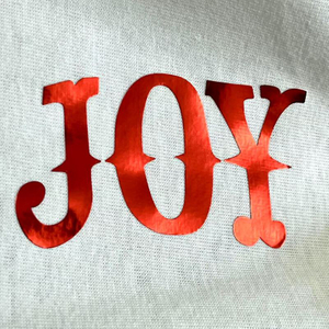 Red Letters Metallic Foil Heat Transfer For Clothing Items