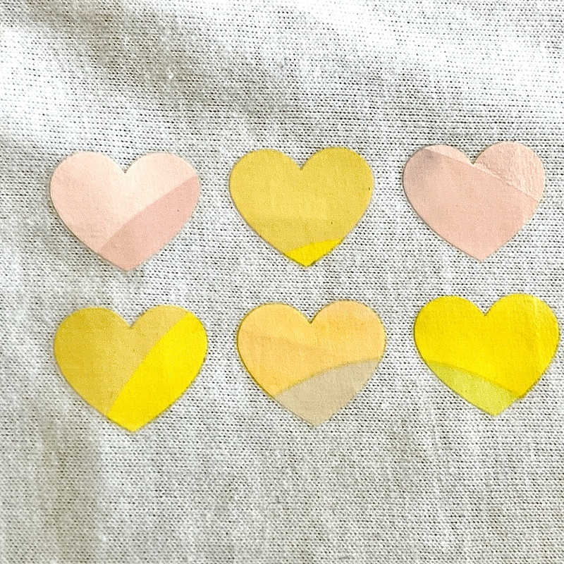 Heart Pattern UV Light Colour Changing Heat Transfers for Fashion Design