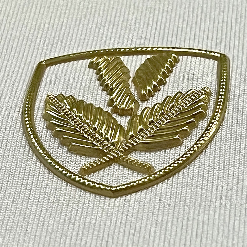 3D Metallic Gold Raised TPU Patch for High-end Brand Clothing