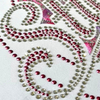 3D Lace Fabric Heat Transfer Stickers with Rhinestone And Glitter for Fashionwear