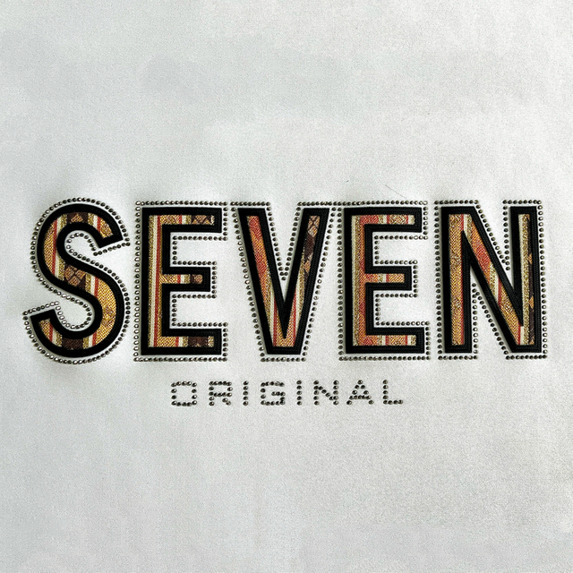 3D Embroidery Letters Heat Transfer Labels with Patterns for Fashion Brands