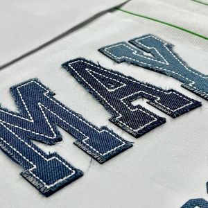 Denim Fabric Patch Embroidery Patch Heat Transfer