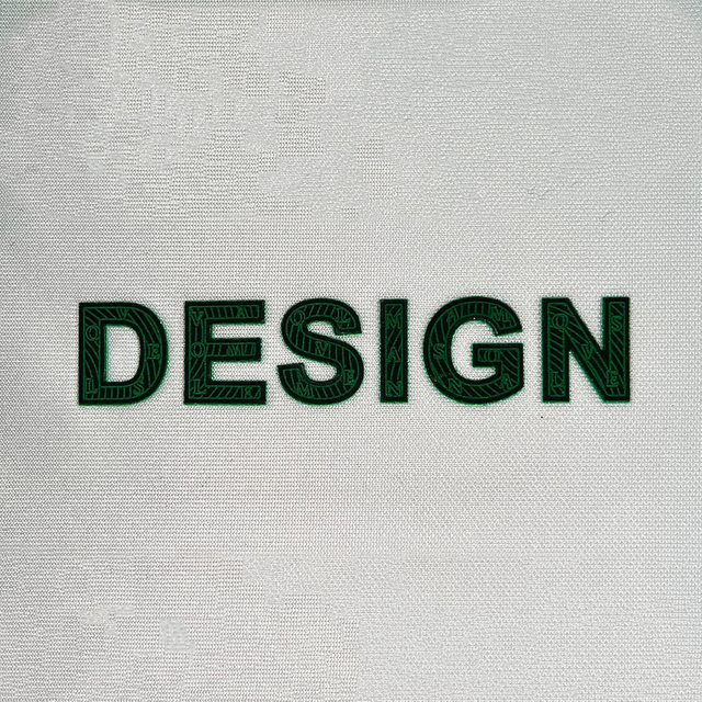 3D High-density Patterned Letters Heat Transfer Logo