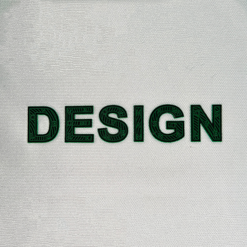 3D High-density Patterned Letters Heat Transfer Logo