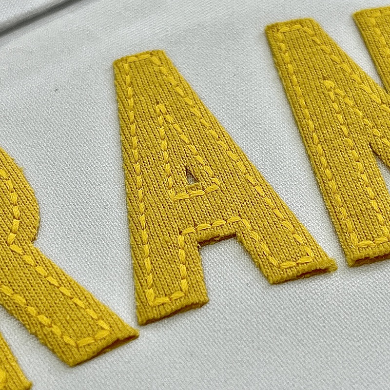 Yellow Fabric Patch Embroidery Patch Heat Transfer