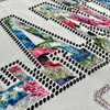 Full Colour Fabric Letter Design with Glitter and Rhinestone Heat Transfer