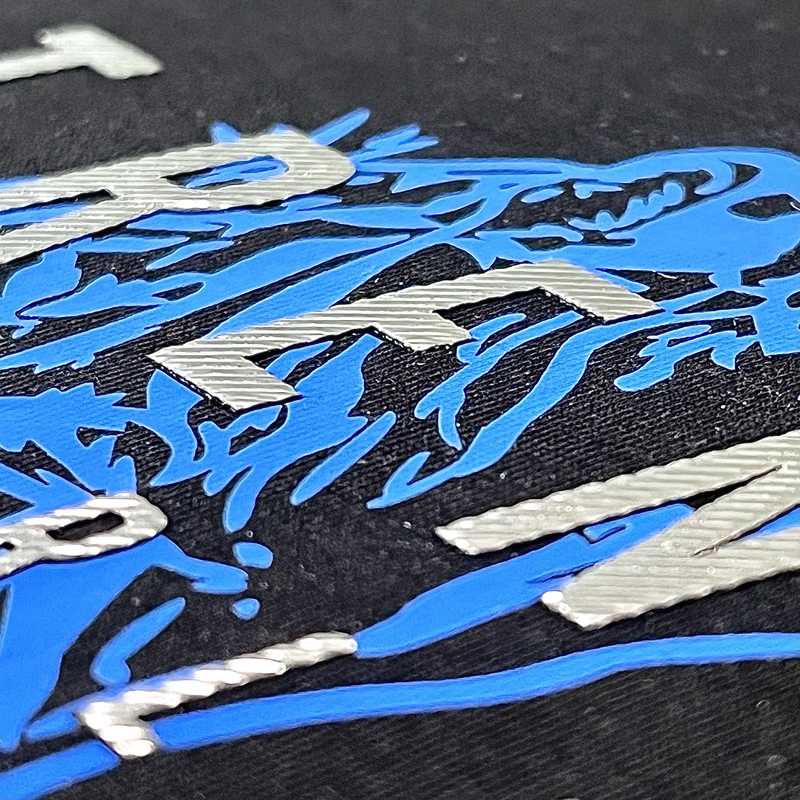 3D Custom Foil Silver Multi-layer Heat Transfer for Fashionwear 