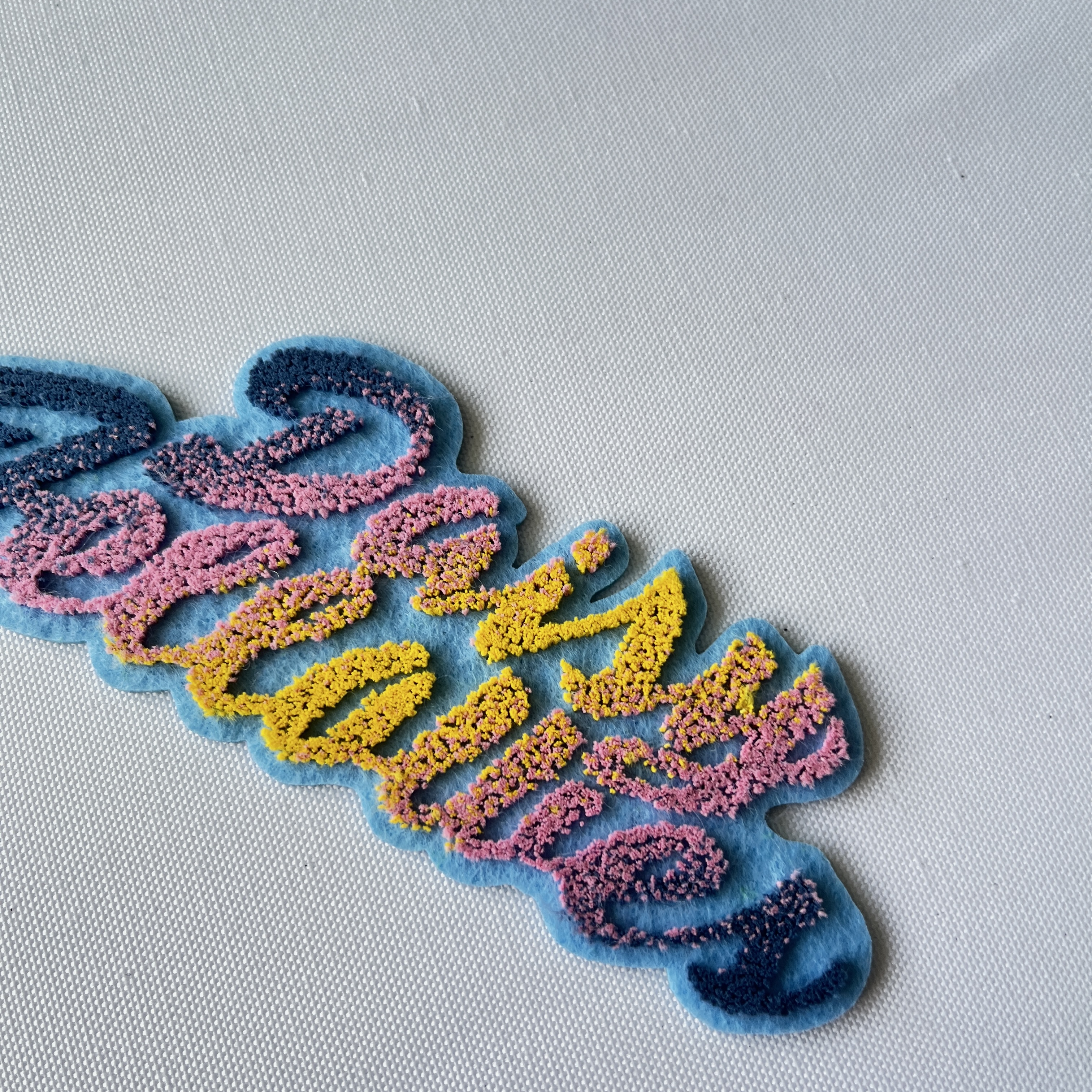 Custom Multicolour Embroidery Letter Heat Transfer Patch 