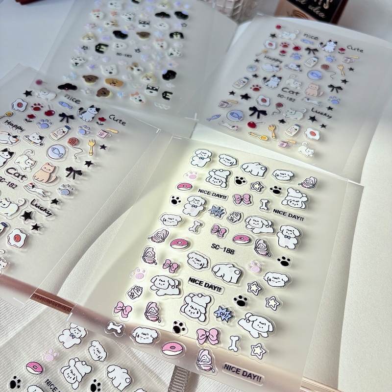 3D Customised DIY Decorative Embossing Stickers for Nails and Handicrafts
