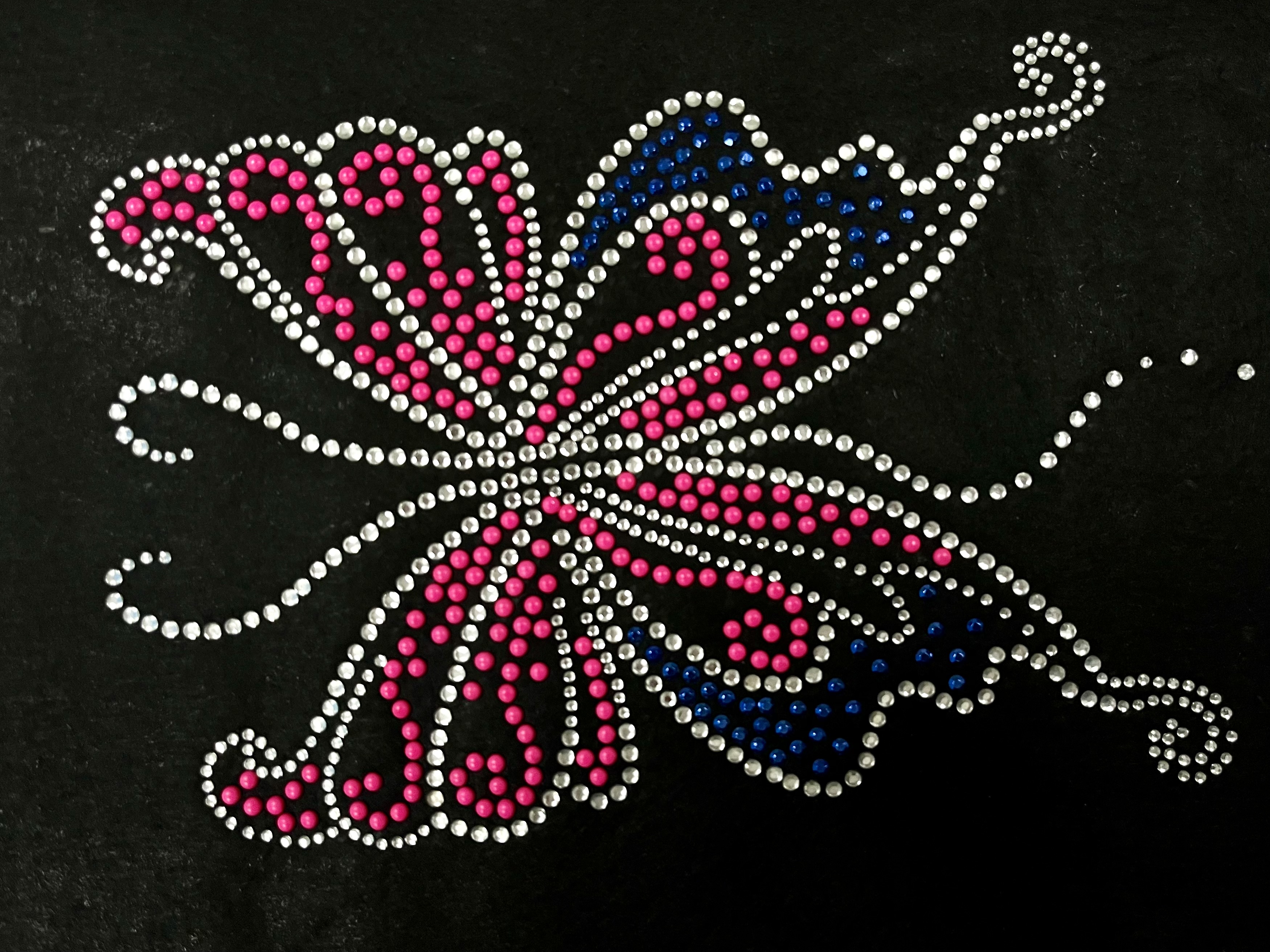 3D Rhinestones Butterfly Motif Shiny Iron-on Patches