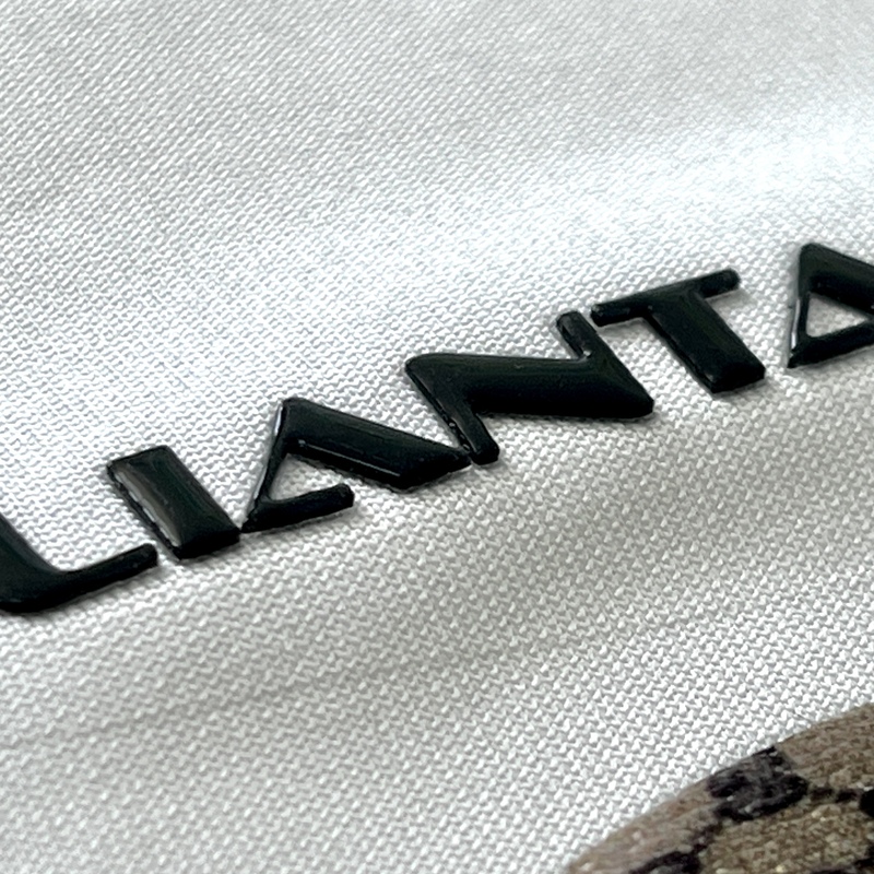 3D Black Jelly Rubber Silicone Patches with Raised Letters Iron-on Logo Badges for Sportswear Teamwear Uniform Bags