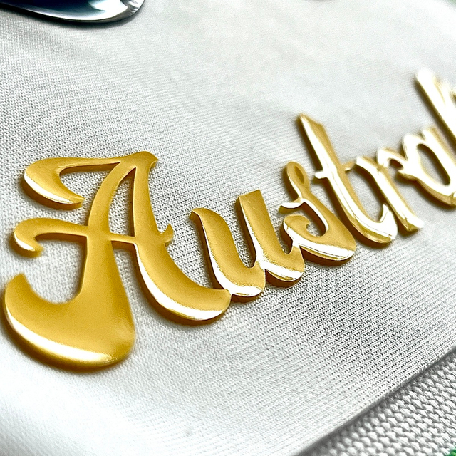 3D Yellow Jelly Letters Rubber Silicone Patches Raised Alphabets Iron-on Badges for Sportswear Teamwear Uniform