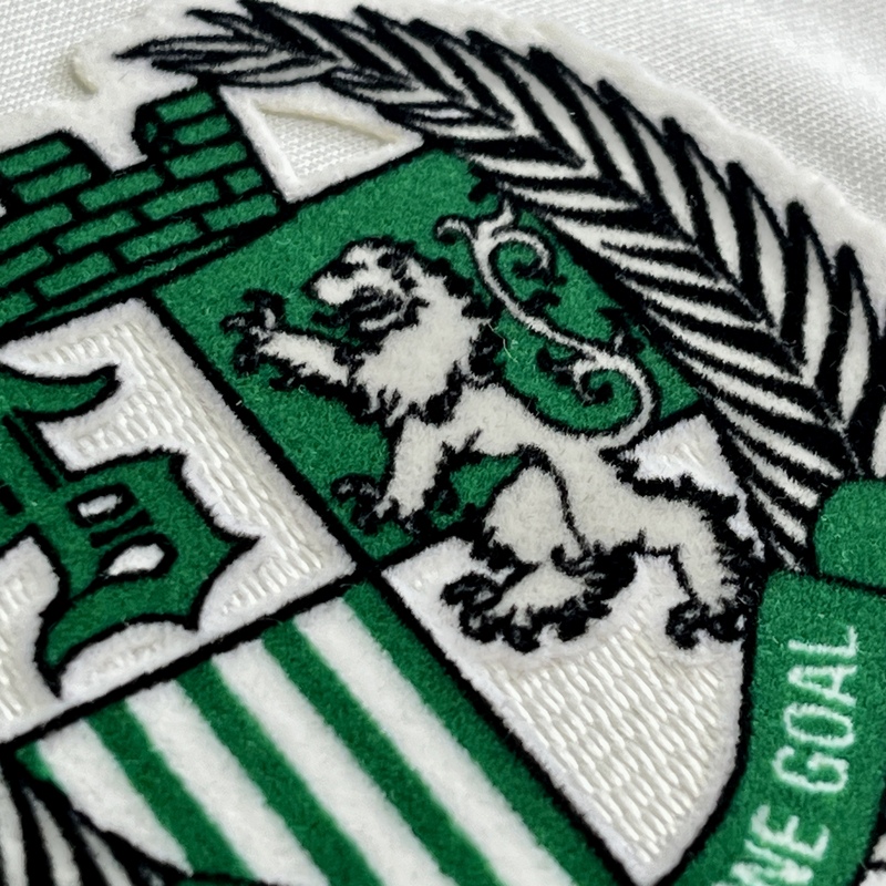 Crest-shaped Flock and Tatami Fabric Badge