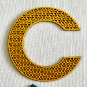 3D Yellow Letter Moulding Silicone Patches Heat Transfer Logo Patches for Fashion Brand Garments Caps Bags