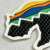 3D Multi-color Bear And Letters Rubber Silicone Iron-on Patches Sports Badges for Sportswear Teamwear Uniform Bags Caps