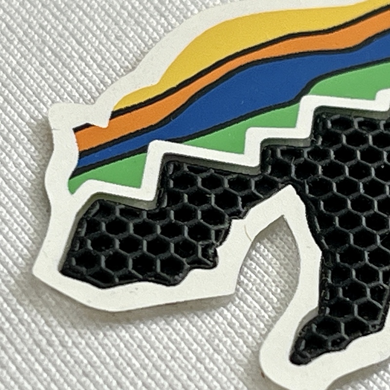 3D Multi-color Bear And Letters Rubber Silicone Iron-on Patches Sports Badges for Sportswear Teamwear Uniform Bags Caps