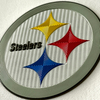 Metallic Football Textured Iron-on Badge