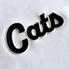 3D Black And White Lettering Silicone Sew On Iron Patches for Garments