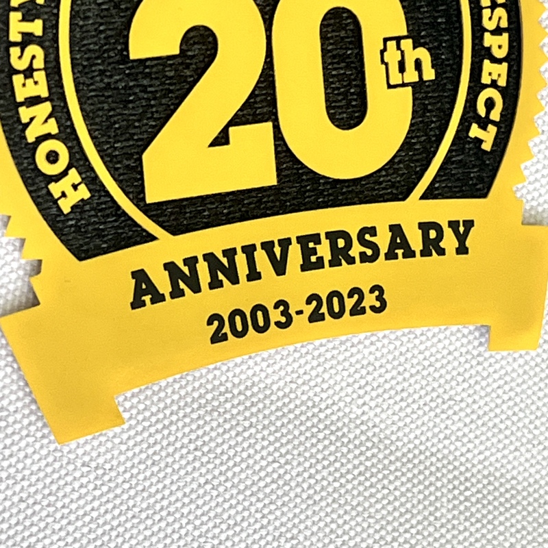 Anniversary Silicone And Fabric Badges Sew On Iron Patches for Corporate Wear