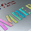 Colorful Reflective Letters Embossed Iron-on Badge
