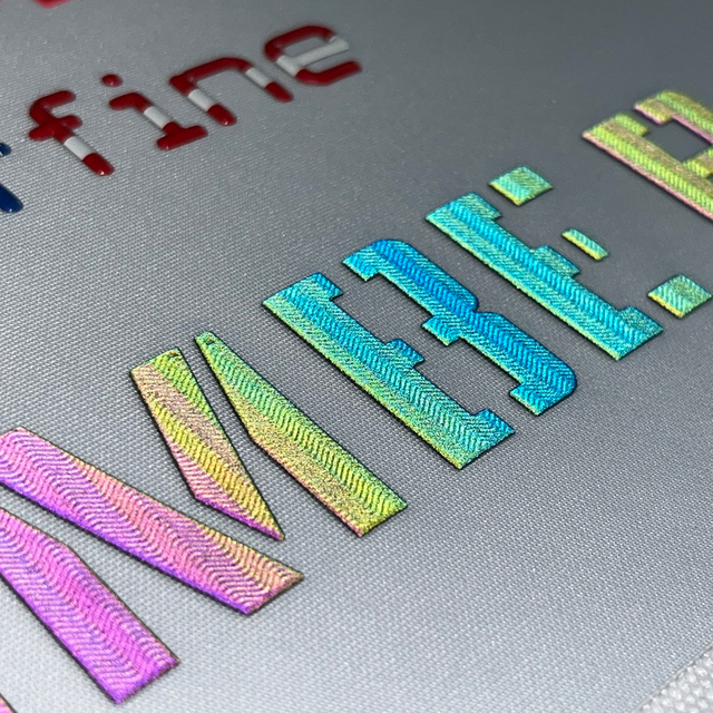 Colorful Reflective Letters Embossed Iron-on Badge