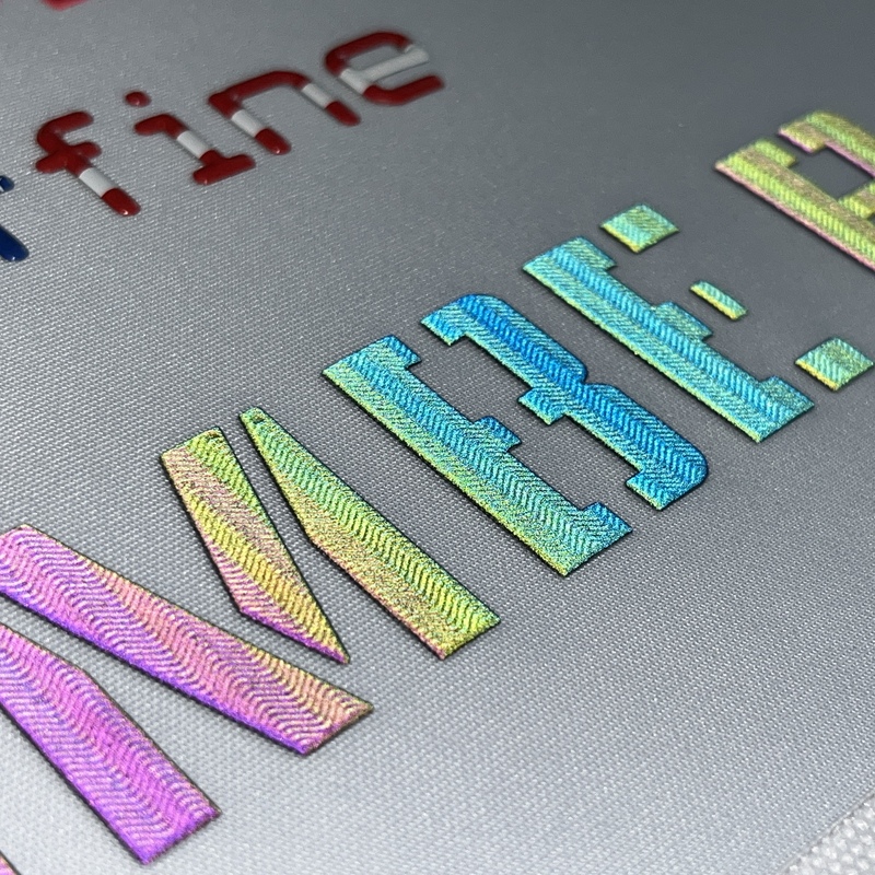 Colorful Reflective Letters Embossed Iron-on Badge