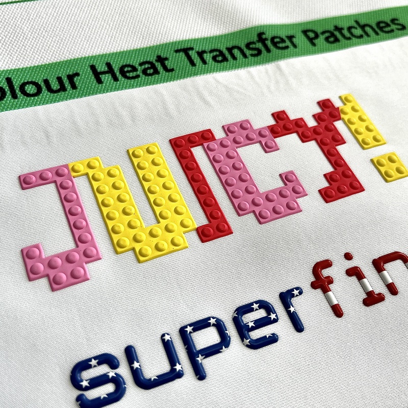  Multi-color Block-style Iron-on TPU Badge