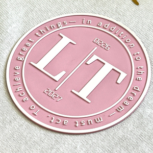 3D White Symbol Rubber Silicone Patches with Raised Letters Iron-on Sports Badges for Sportswear Teamwear Uniform