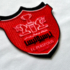 Red Flock And Tatami Fabric Patches Sports Badges Iron On Sew On Patches for Garments Sportswear Uniforms