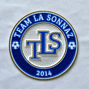 3D Blue and White Flock and Tatami Fabric Patches Sports Patches Iron On Sew On Patches for Garments Sportswear Uniforms