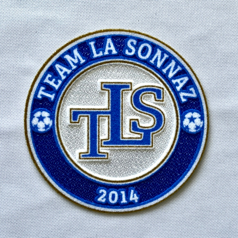 3D Blue and White Flock and Tatami Fabric Patches Sports Patches Iron On Sew On Patches for Garments Sportswear Uniforms