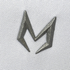 3D Silver Solid-color Raised Silicone Patch for Brand Logo