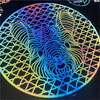 Circular Animal Pattern Rainbow Reflective Heat Transfers for Trendy Clothing