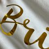 Custom Letter Art Design Metallic Foil Heat Transfers for Casual Wear Decoration