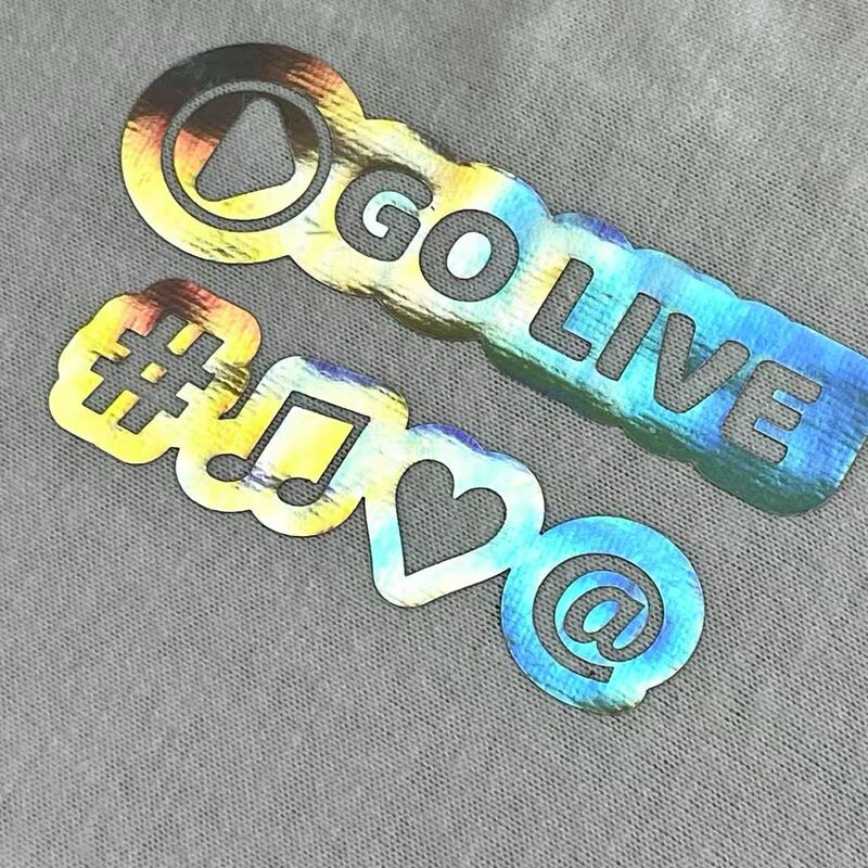 Holographic Finish Logo Laser Heat Transfer For Home Textiles