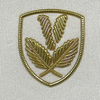 3D Metallic Gold Raised TPU Patch for High-end Brand Clothing
