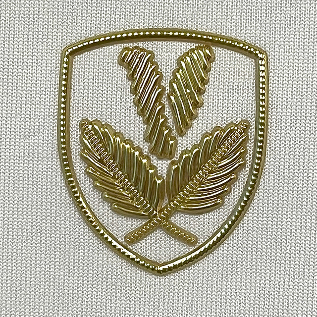 3D Metallic Gold Raised TPU Patch for High-end Brand Clothing