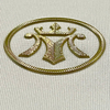 Customization Metallic Golden Textured Iron-on TPU Patches 