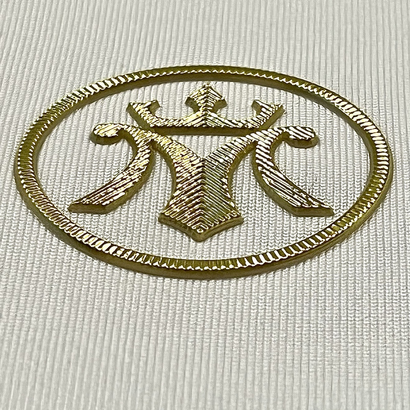 Customization Metallic Golden Textured Iron-on TPU Patches 