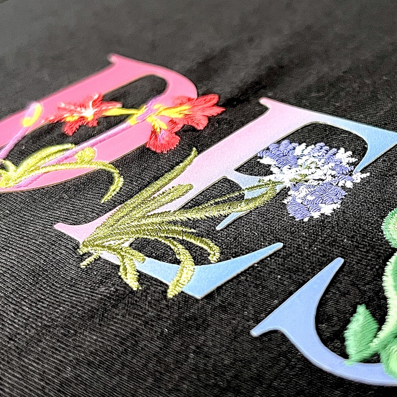 Floral Embroideried High Density Letters