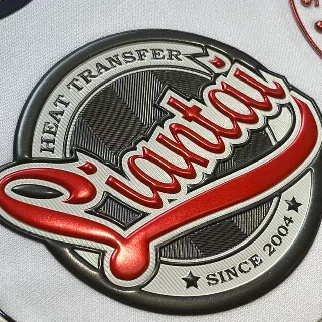 3D Customised Glossy Textured TPU Badge for activewaer