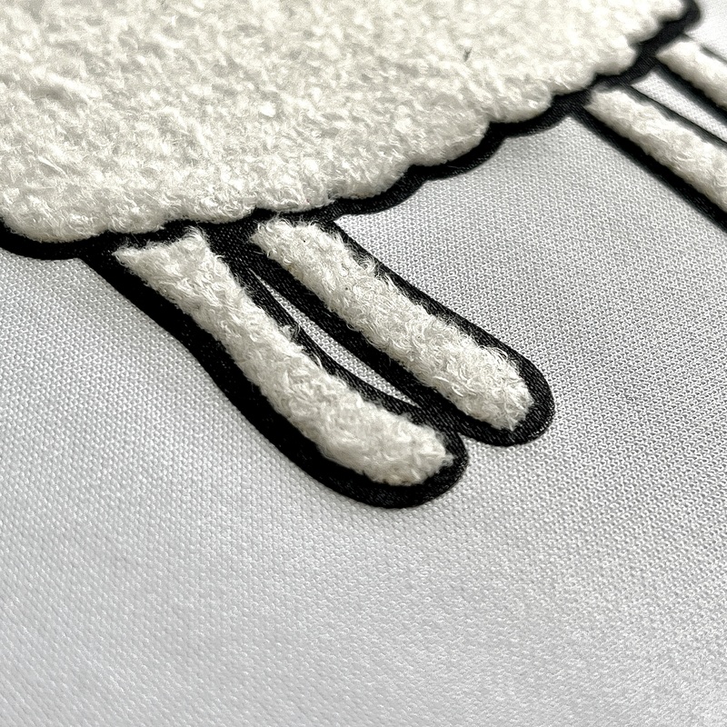 Plush Sticker Towel Embroidery Chenille Embroidery Heat Transfer Flock Patch