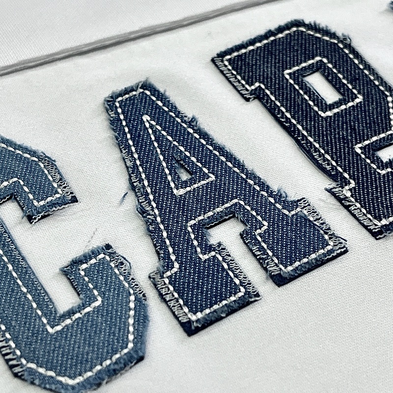 Denim Fabric Patch Embroidery Patch Heat Transfer